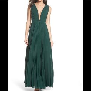 Emerald green maxi dress